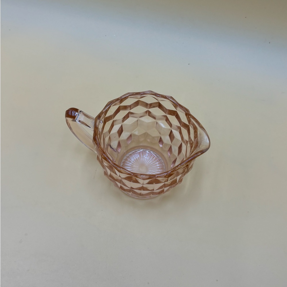 Vintage Jeannette cubist pink creamer - Picture 4 of 7